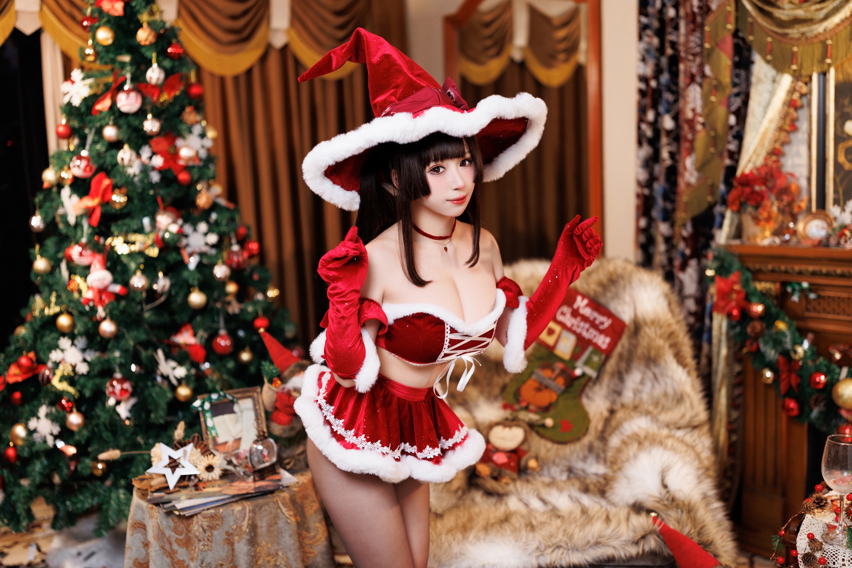 图片[1]-胡桃猫Kurumineko – NO.033 魔女圣诞夜 [109P]-XikXak